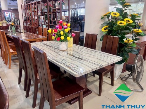 BỘ BÀN ĂN GỖ TỰ NHIÊN KIỂU THIẾT KẾ BA-135
