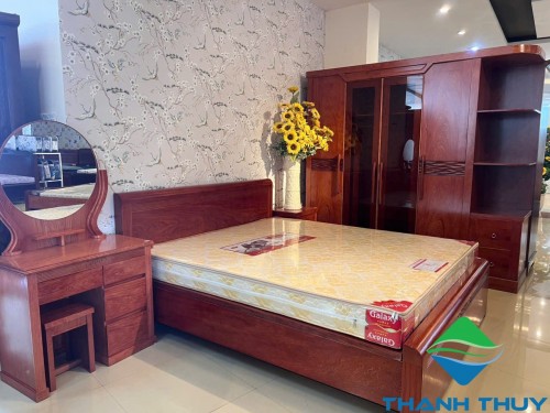 BỘ GIƯỜNG TỦ GỖ HƯƠNG ĐÁ  BGT - 010