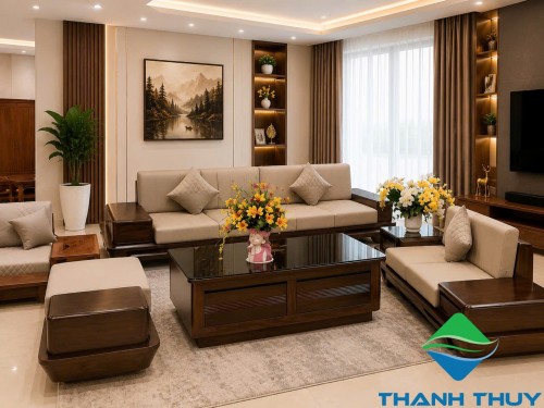 BỘ SALON HIỆN ĐẠI CAO CẤP 3 GHẾ CHÂN THUYỀN  SL- THP21