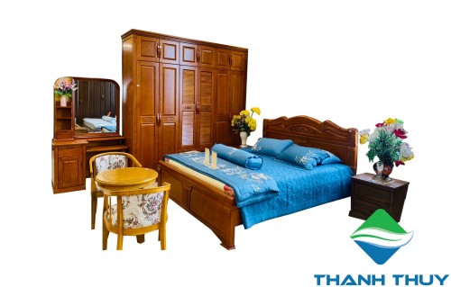 BỘ GIƯỜNG TỦ GỖ TỰ NHIÊN CAO CẤP BGT-G10